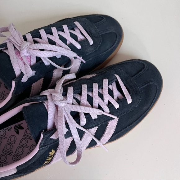 Adidas Handball Spezial Midnight Blue/Black and Light Pink Sz 8 - Picture 5 of 7